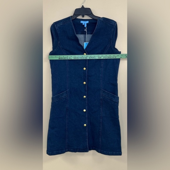 NWT Draper James Colbie Button Front Denim Dress- NO Belt - Picture 2 of 10
